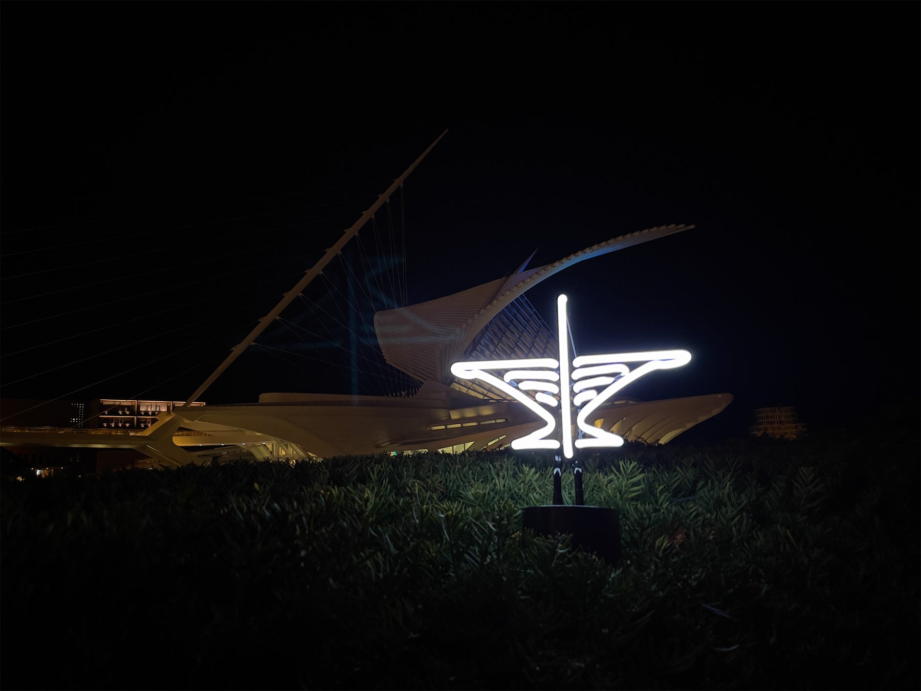 Lampu neon Museum Seni Milwaukee